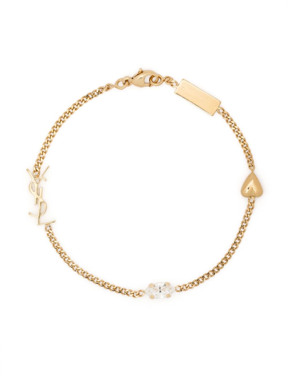 Saint Laurent crystal-charm bracelet - Gold von Saint Laurent