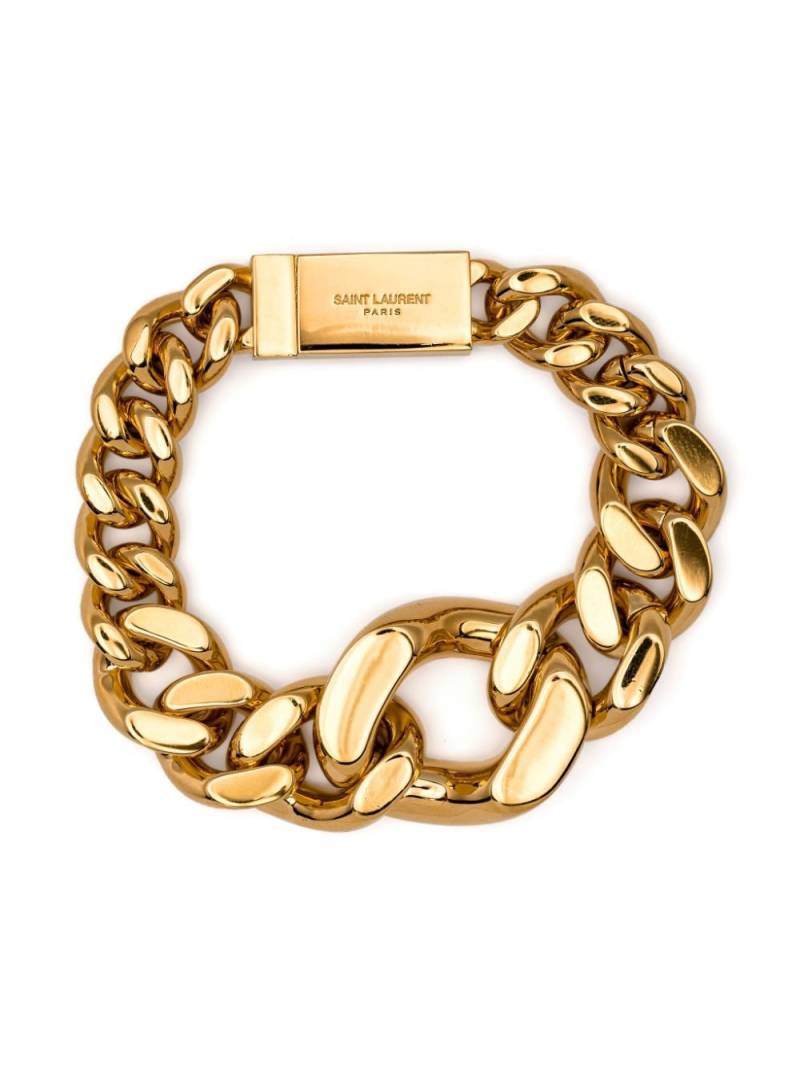 Saint Laurent curb-chain bracelet - Gold von Saint Laurent