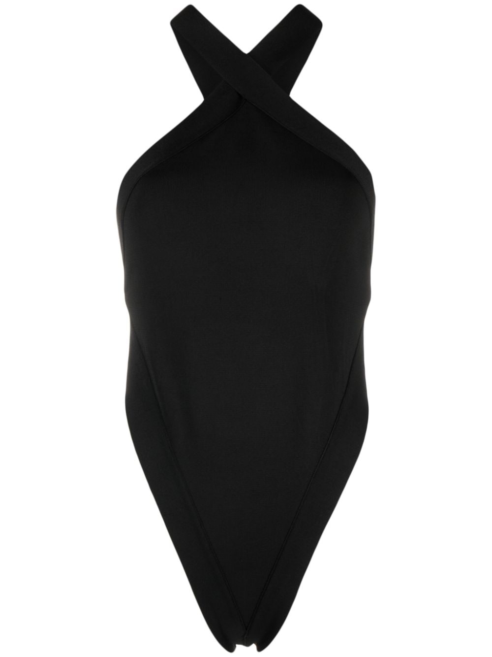 Saint Laurent cut-out halterneck bodysuit - Black von Saint Laurent