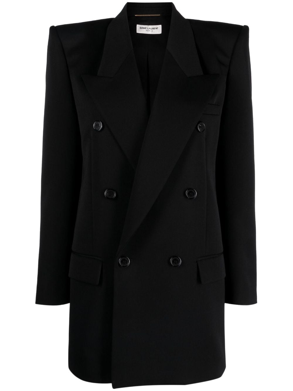 Saint Laurent double-breasted peak lapel blazer - Black von Saint Laurent