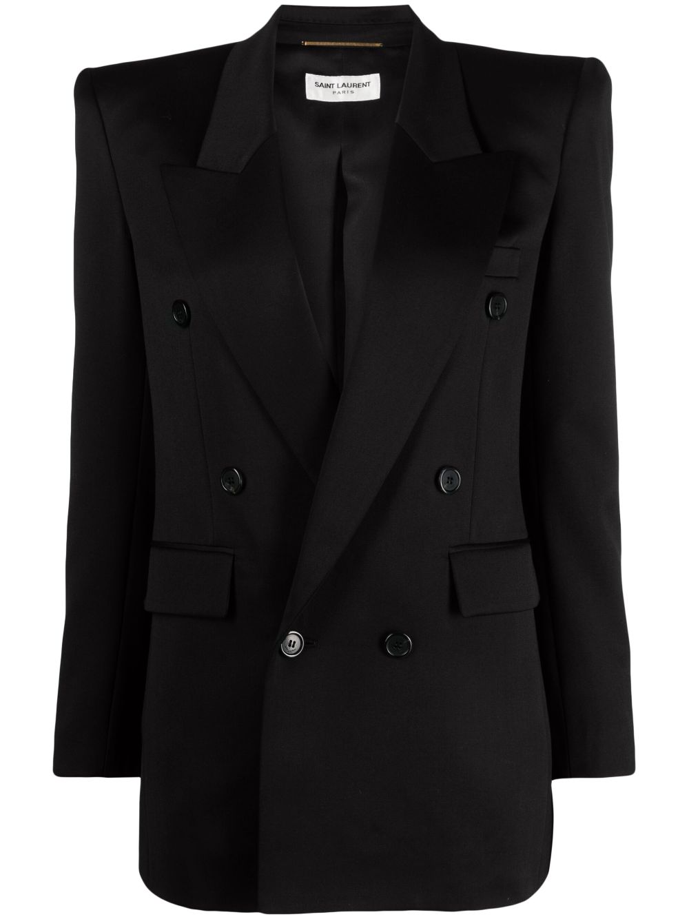 Saint Laurent double-breasted wool blazer - Black von Saint Laurent