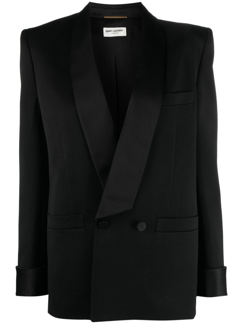 Saint Laurent double-breasted wool blazer - Black von Saint Laurent