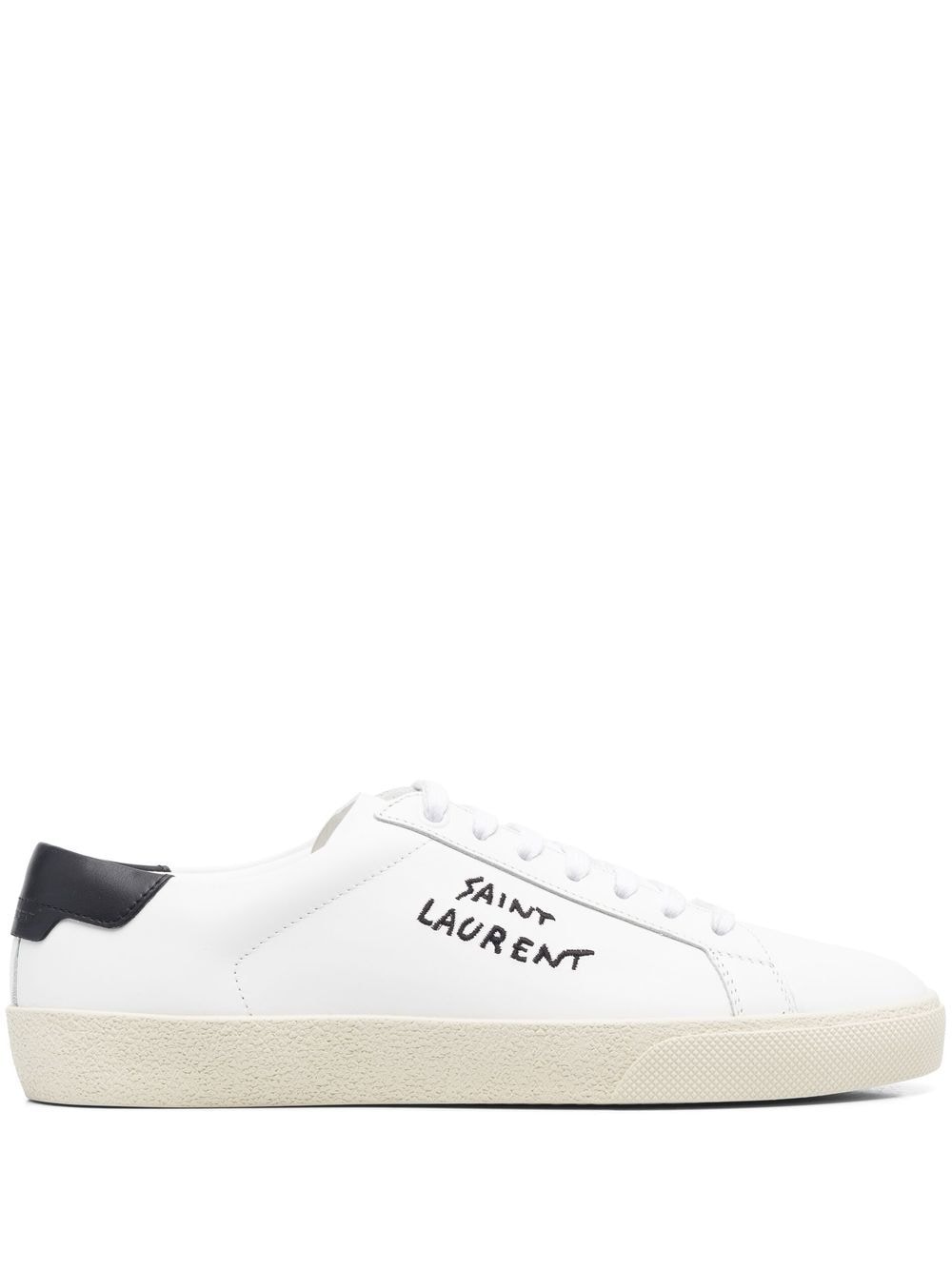 Saint Laurent embroidered-logo sneakers - White von Saint Laurent