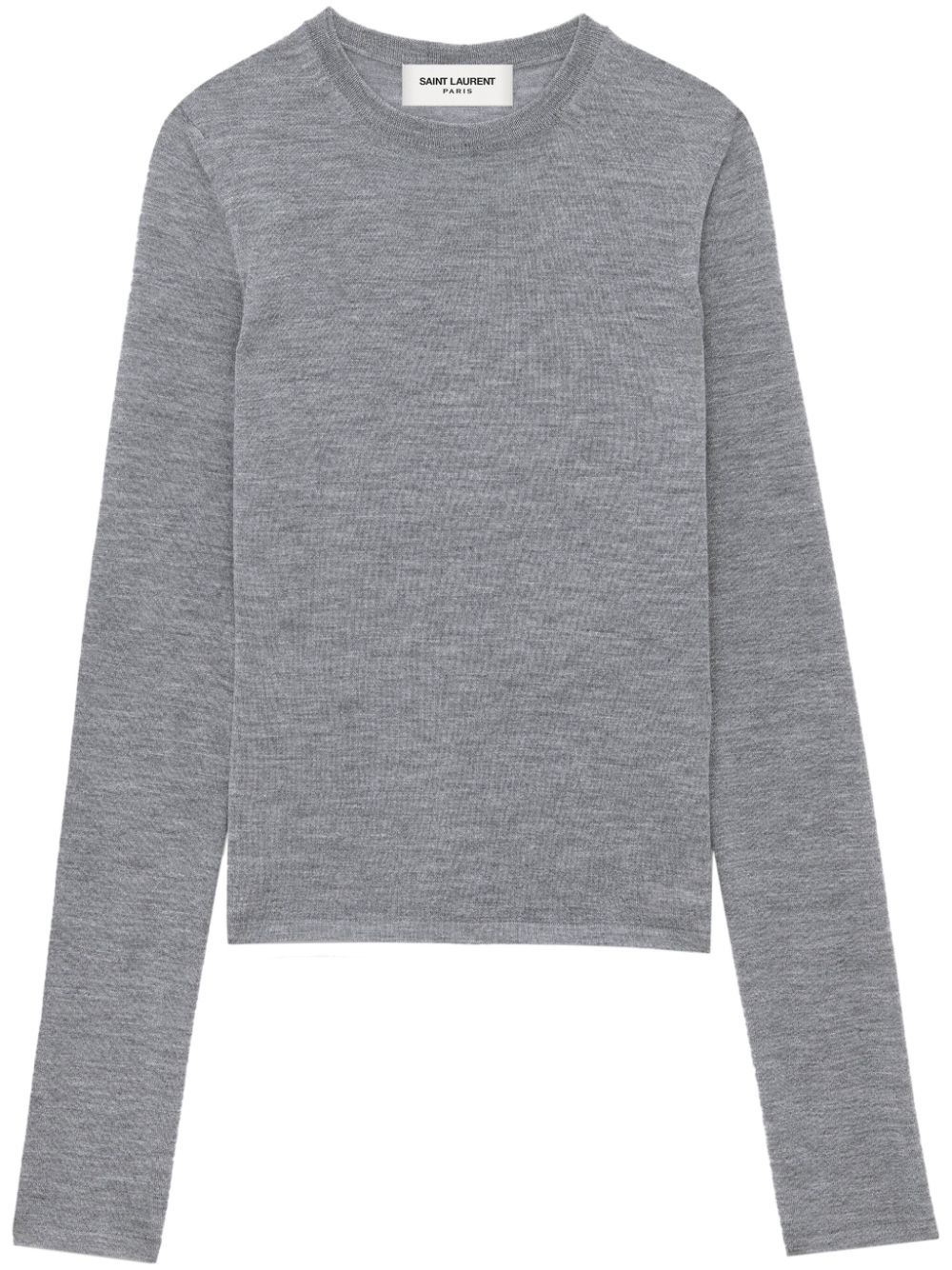 Saint Laurent fine-knit crew-neck jumper - Grey von Saint Laurent