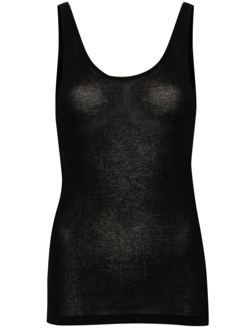 Saint Laurent fine ribbed tank top - Black von Saint Laurent