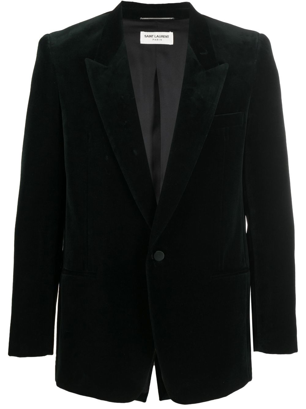 Saint Laurent fitted velvet blazer - Green von Saint Laurent