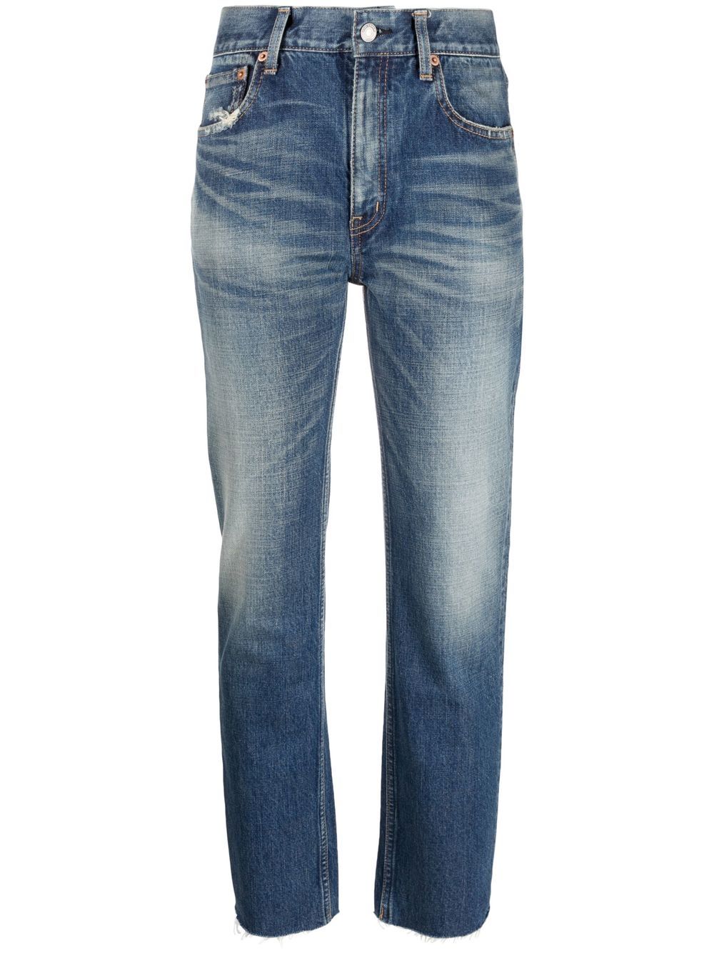 Saint Laurent high-rise straight-leg jeans - Blue von Saint Laurent