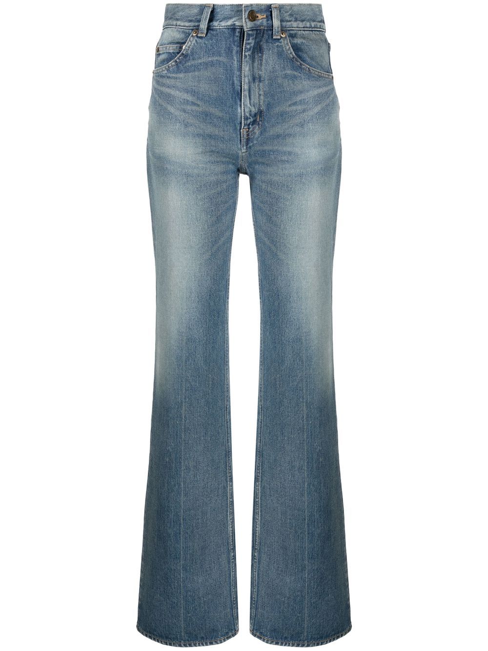 Saint Laurent high-waisted bootcut jeans - Blue von Saint Laurent