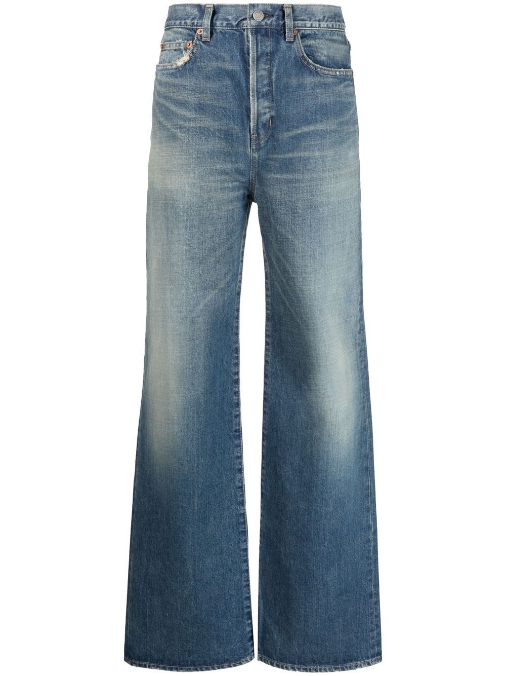 Saint Laurent high-waisted bootcut jeans - Blue von Saint Laurent