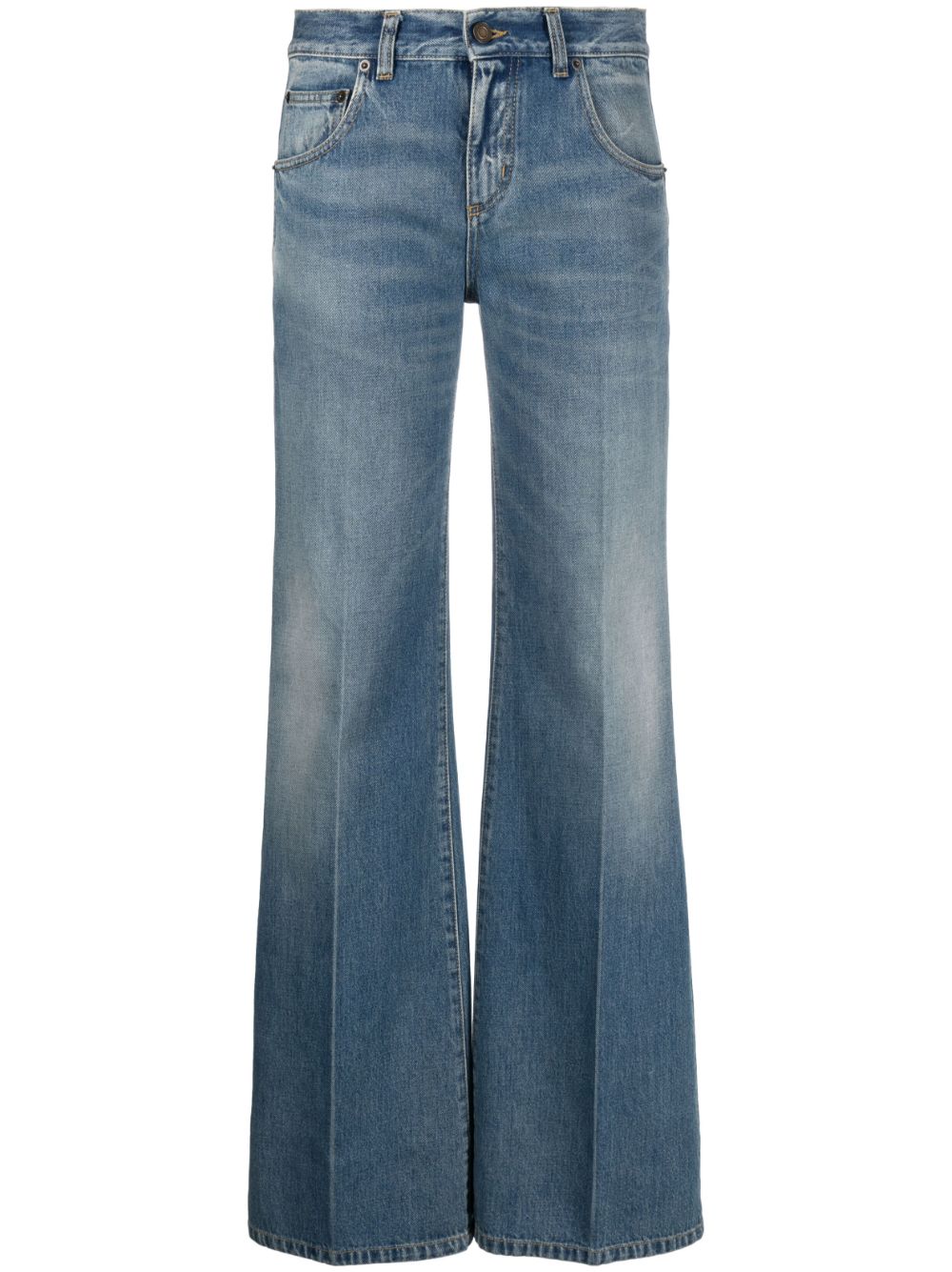 Saint Laurent high-waisted flared jeans - Blue von Saint Laurent