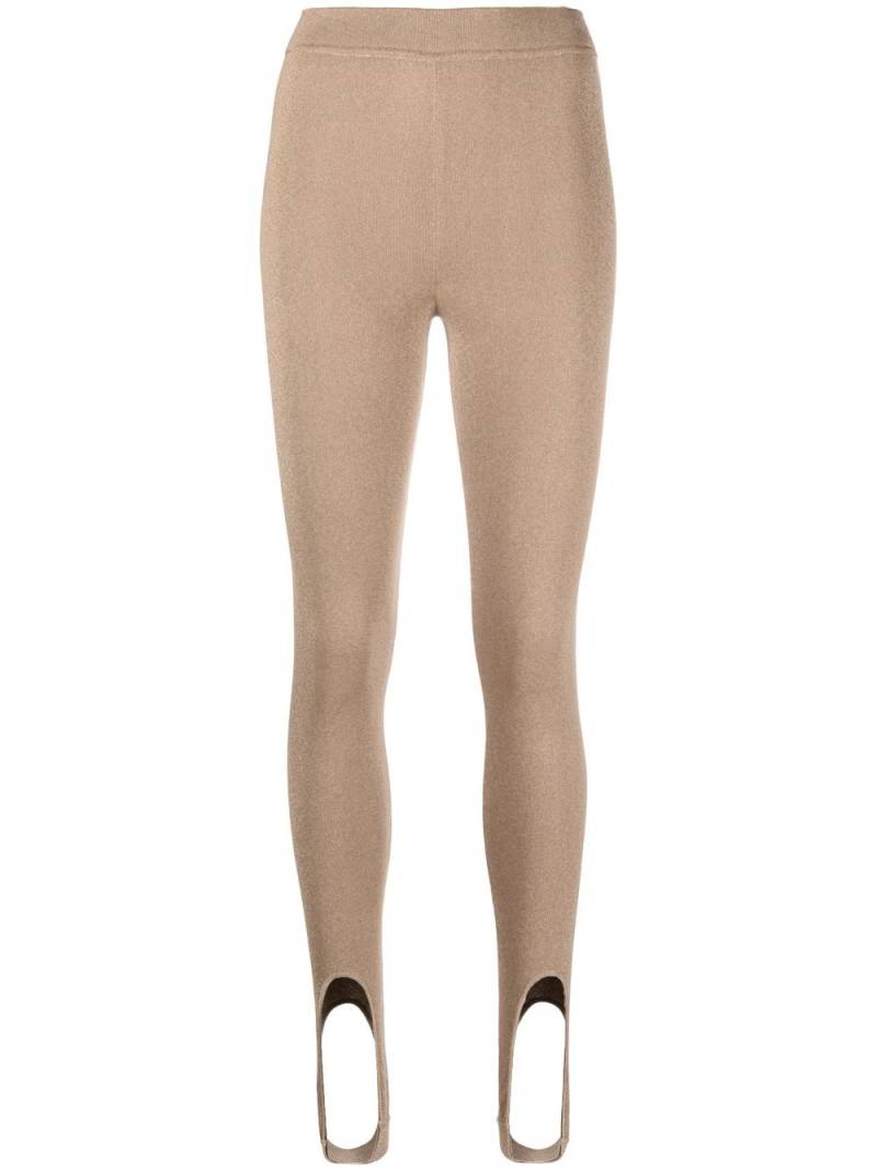 Saint Laurent high-waisted stirrup leggings - Neutrals von Saint Laurent