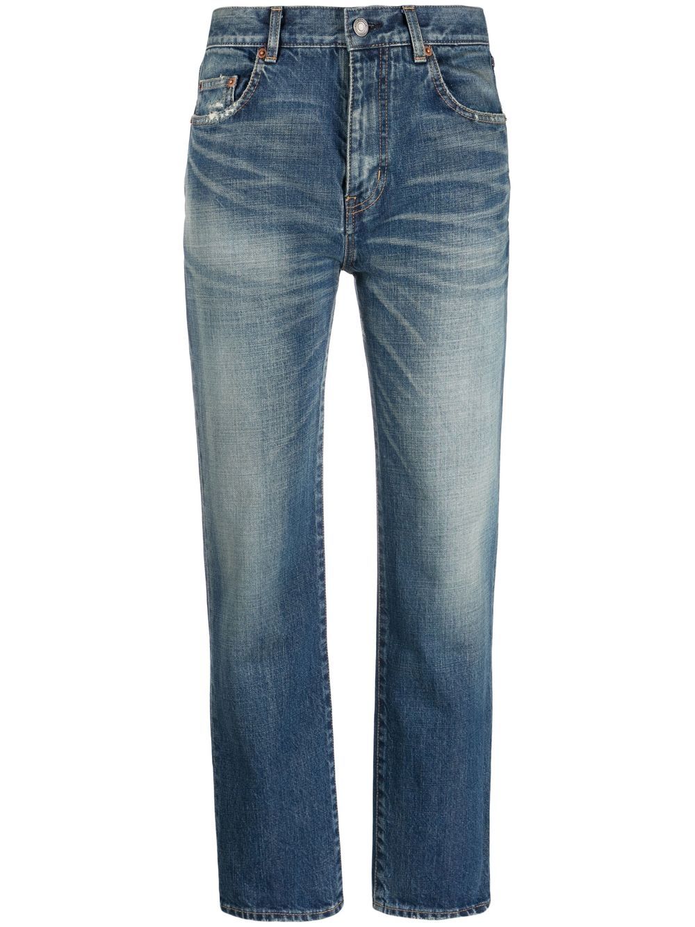 Saint Laurent high-waisted straight-leg jeans - Blue von Saint Laurent