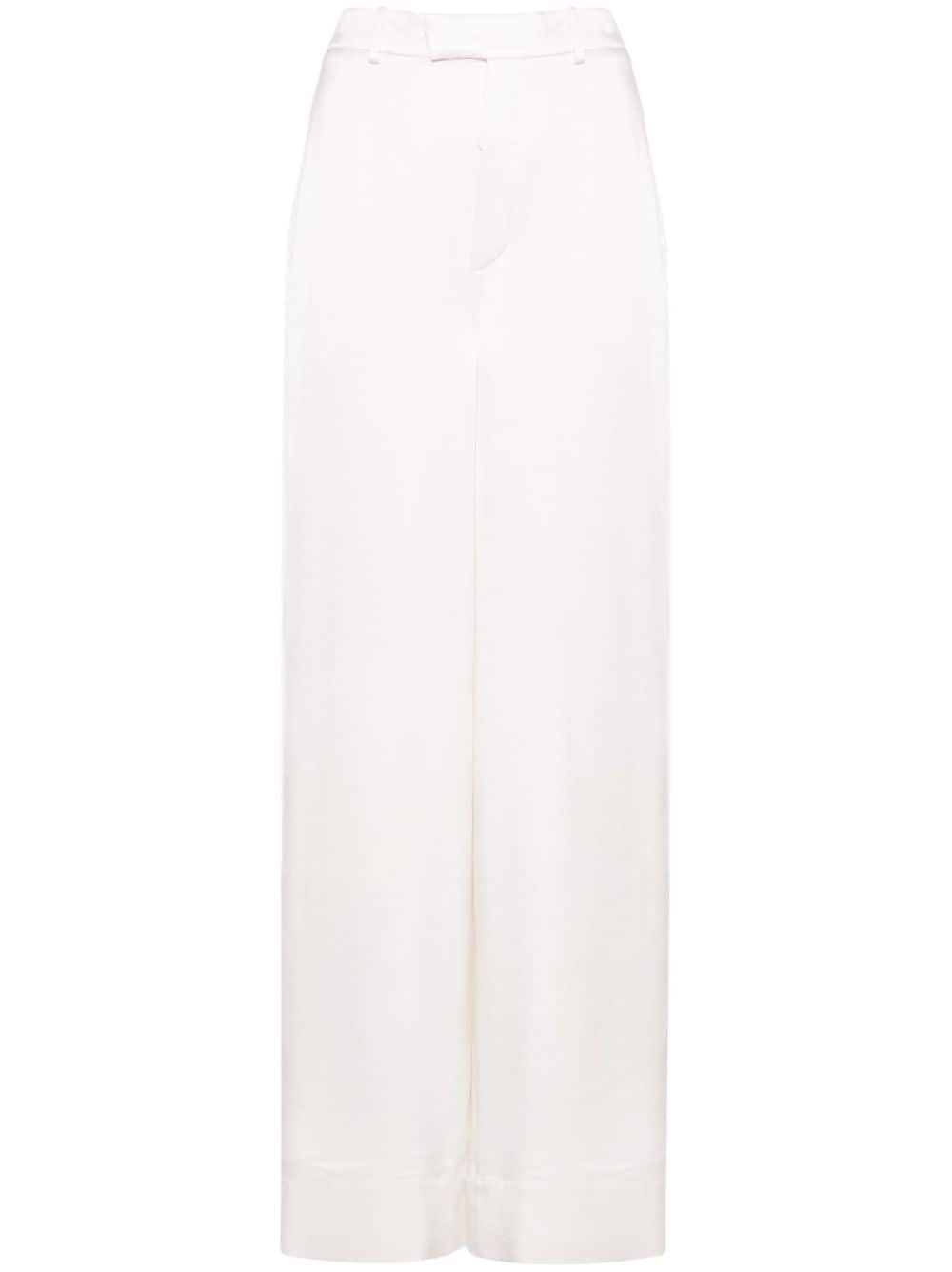 Saint Laurent high-waisted straight leg trousers - White von Saint Laurent