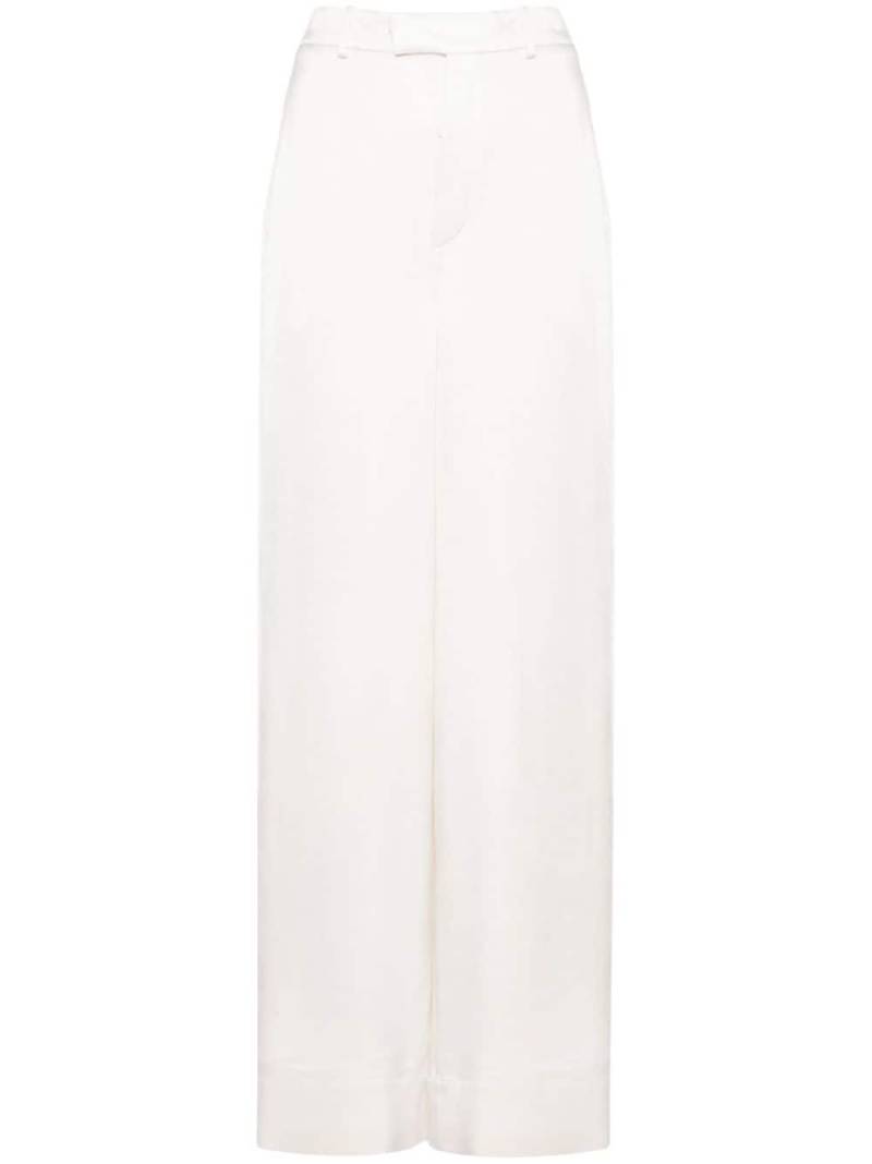 Saint Laurent high-waisted straight leg trousers - White von Saint Laurent