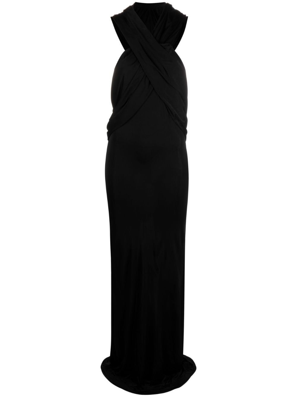 Saint Laurent hooded draped dress - Black von Saint Laurent