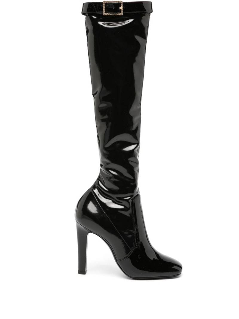 Saint Laurent knee-length pointed boots - Black von Saint Laurent