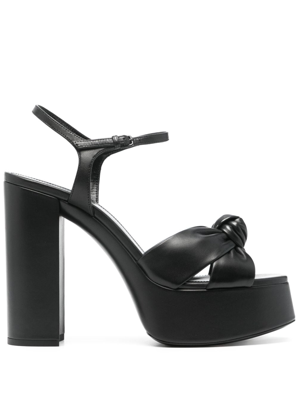 Saint Laurent knot detail 145mm platform sandals - Black von Saint Laurent