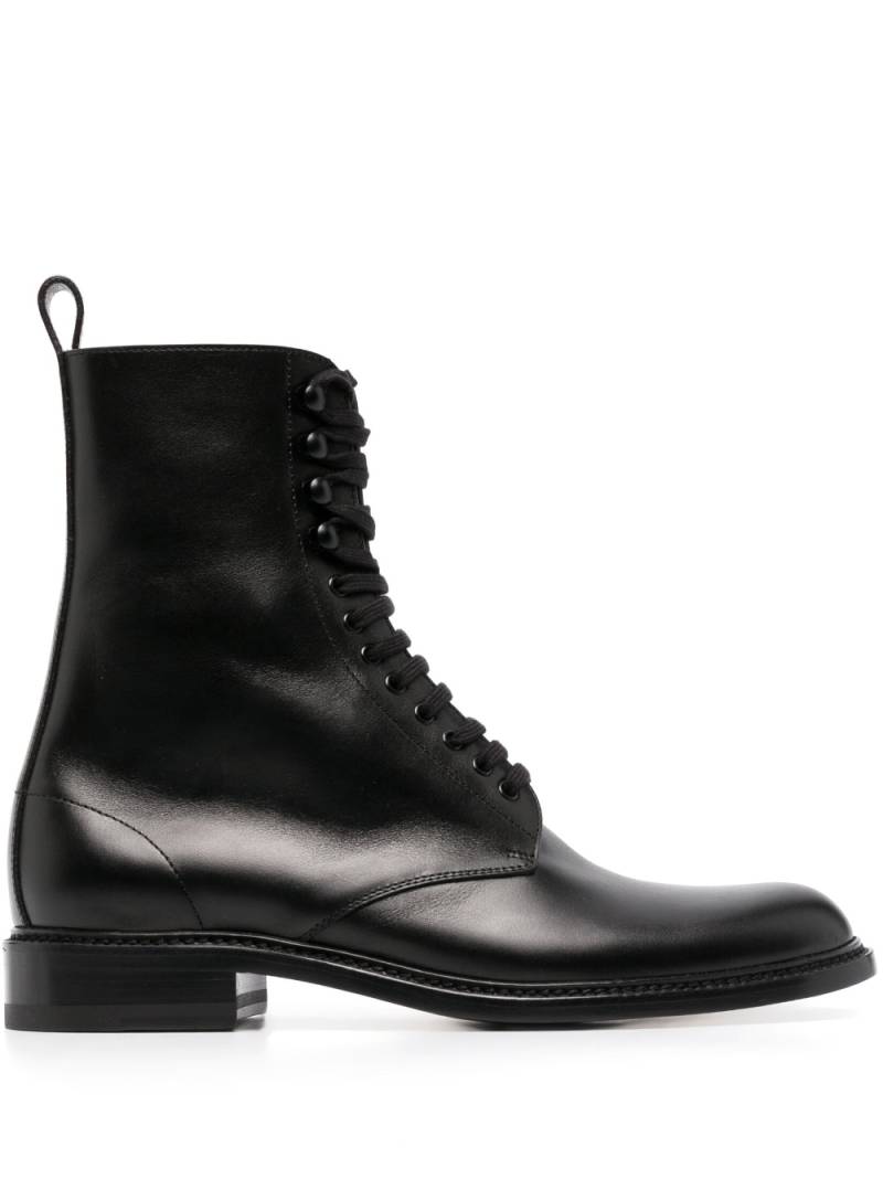 Saint Laurent lace-up 35mm leather boots - Black von Saint Laurent