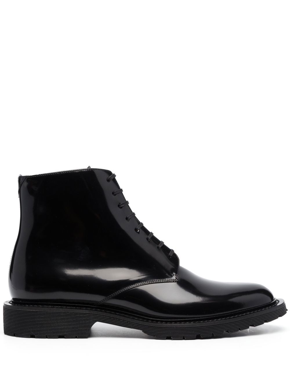 Saint Laurent lace-up leather ankle boots - Black von Saint Laurent