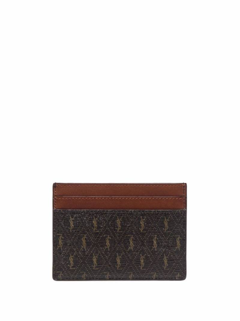 Saint Laurent logo card holder - Brown von Saint Laurent