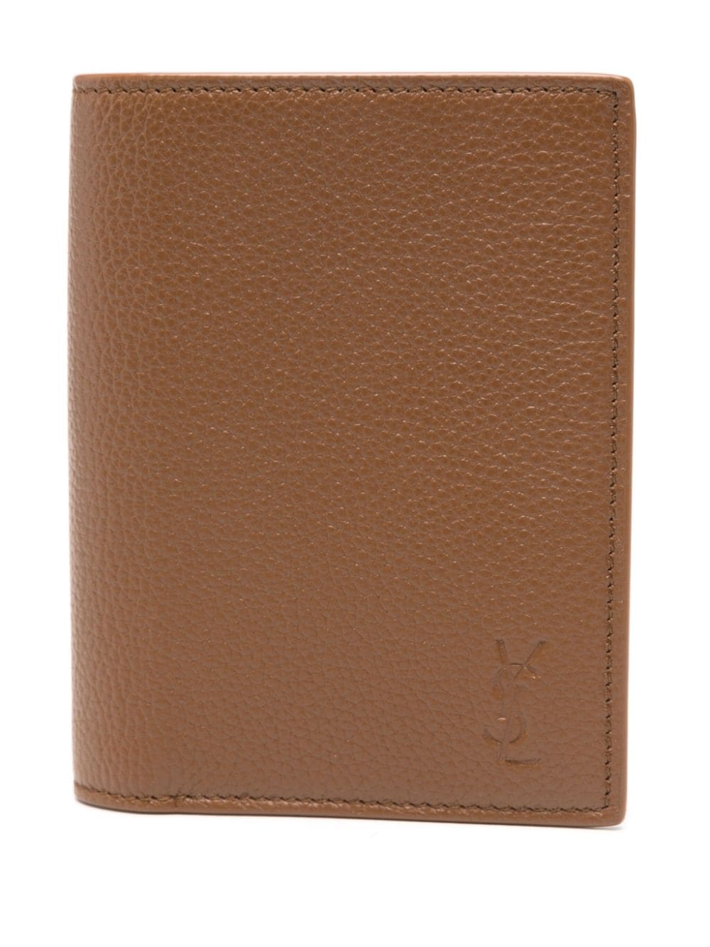 Saint Laurent logo-debossed leather wallet - Brown von Saint Laurent