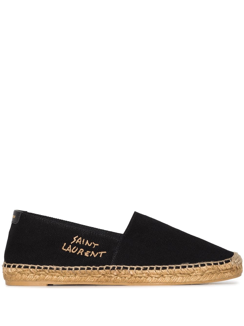 Saint Laurent logo-embroidered espadrilles - Black von Saint Laurent