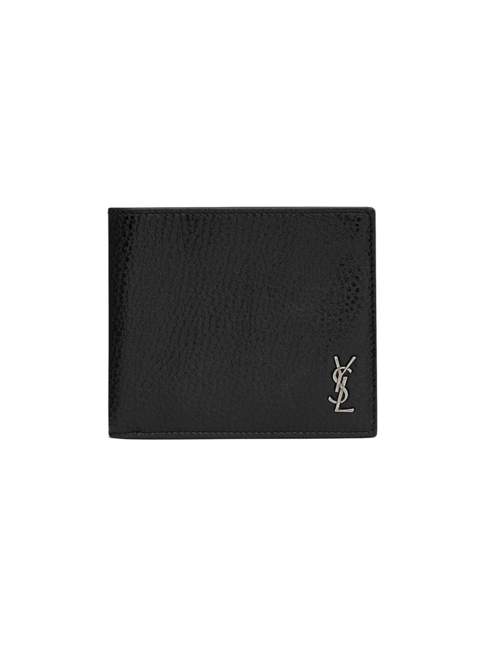 Saint Laurent logo-plaque leather wallet - Black von Saint Laurent