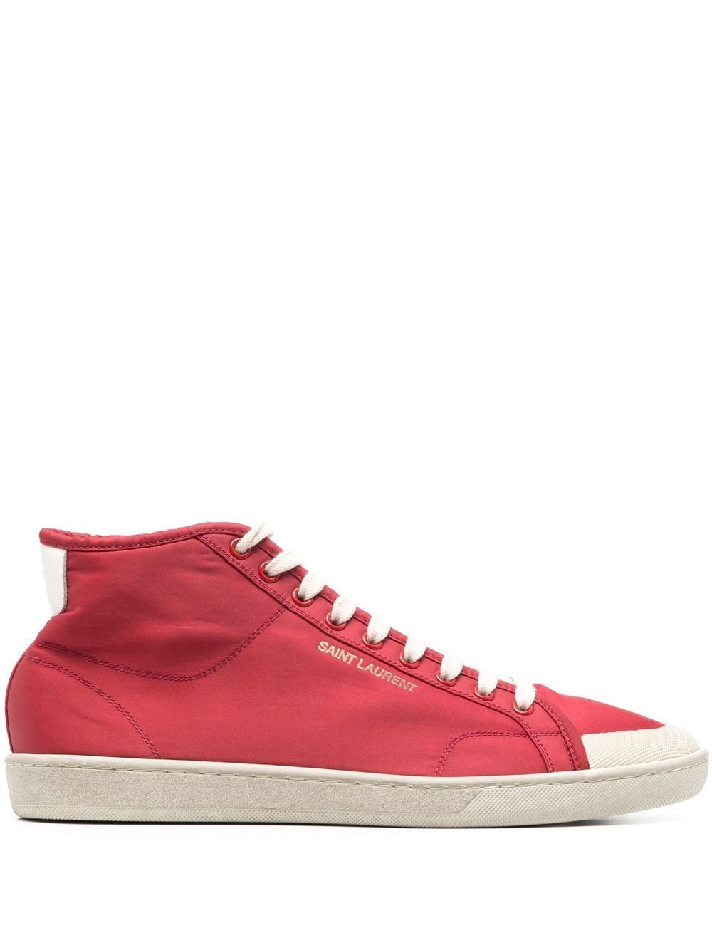 Saint Laurent logo-print high-top sneakers - Red von Saint Laurent