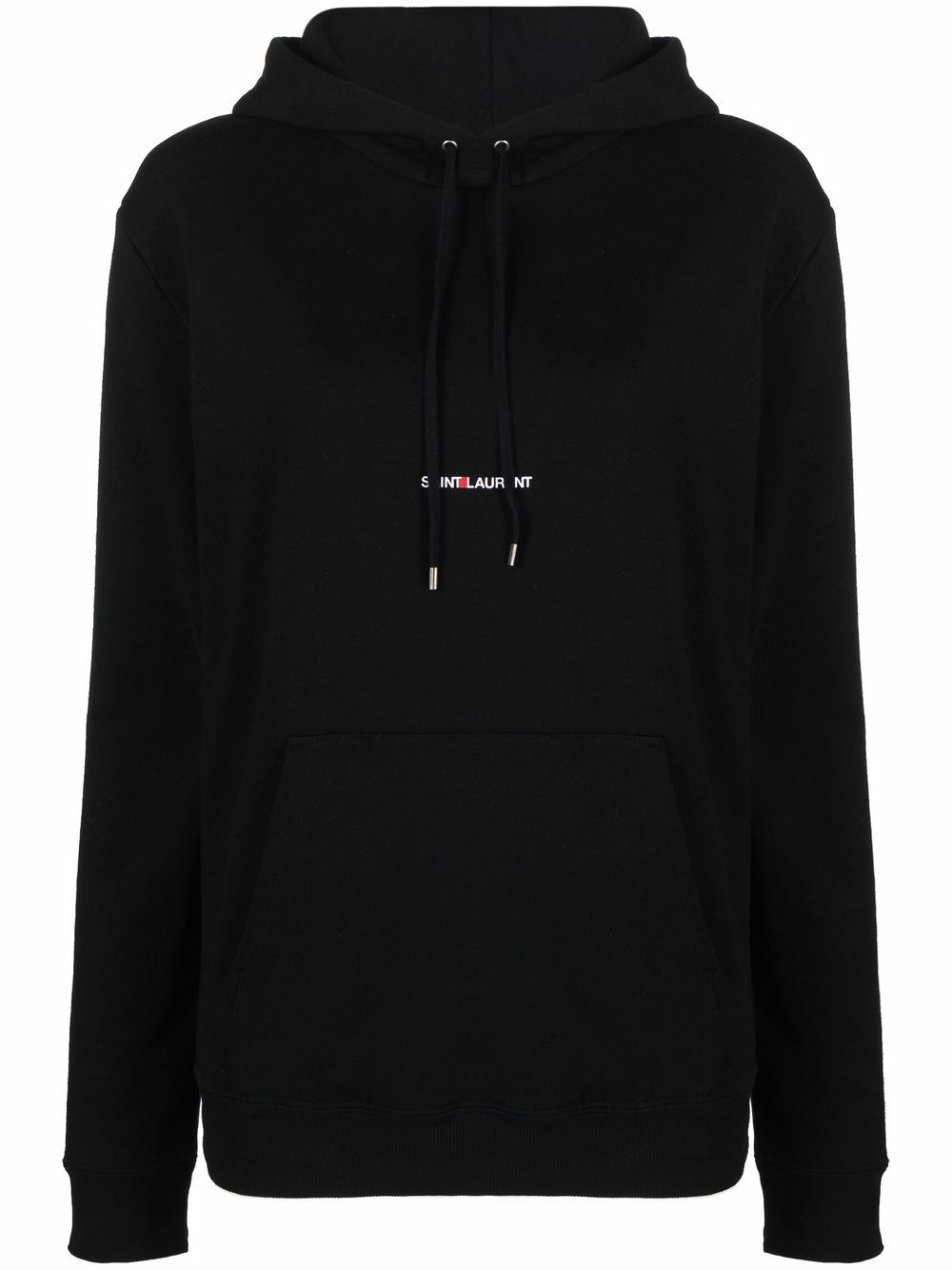 Saint Laurent logo print hoodie - Black von Saint Laurent