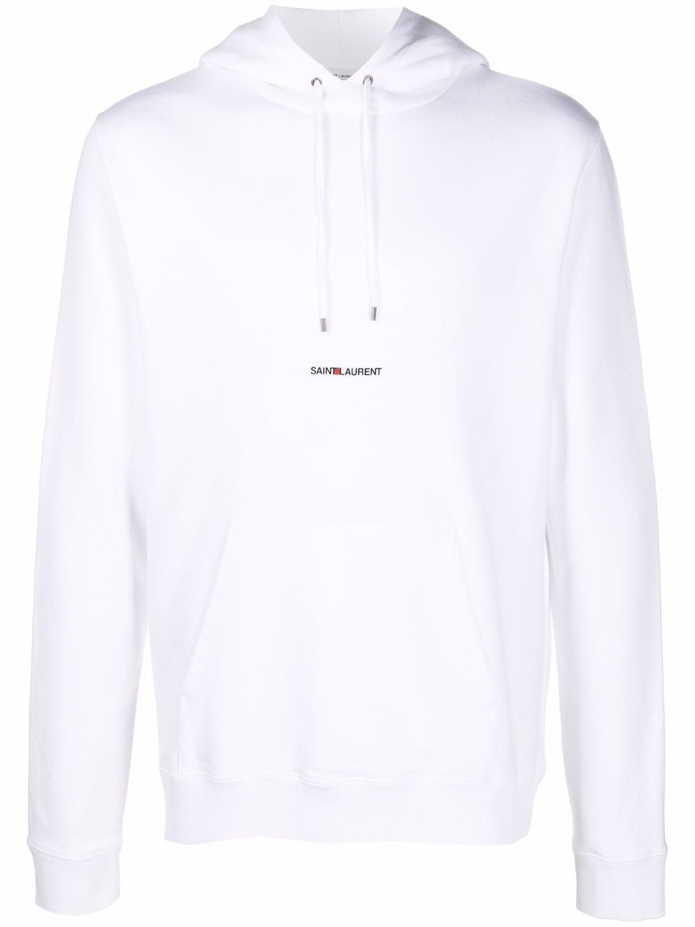 Saint Laurent logo-print hoodie - White von Saint Laurent