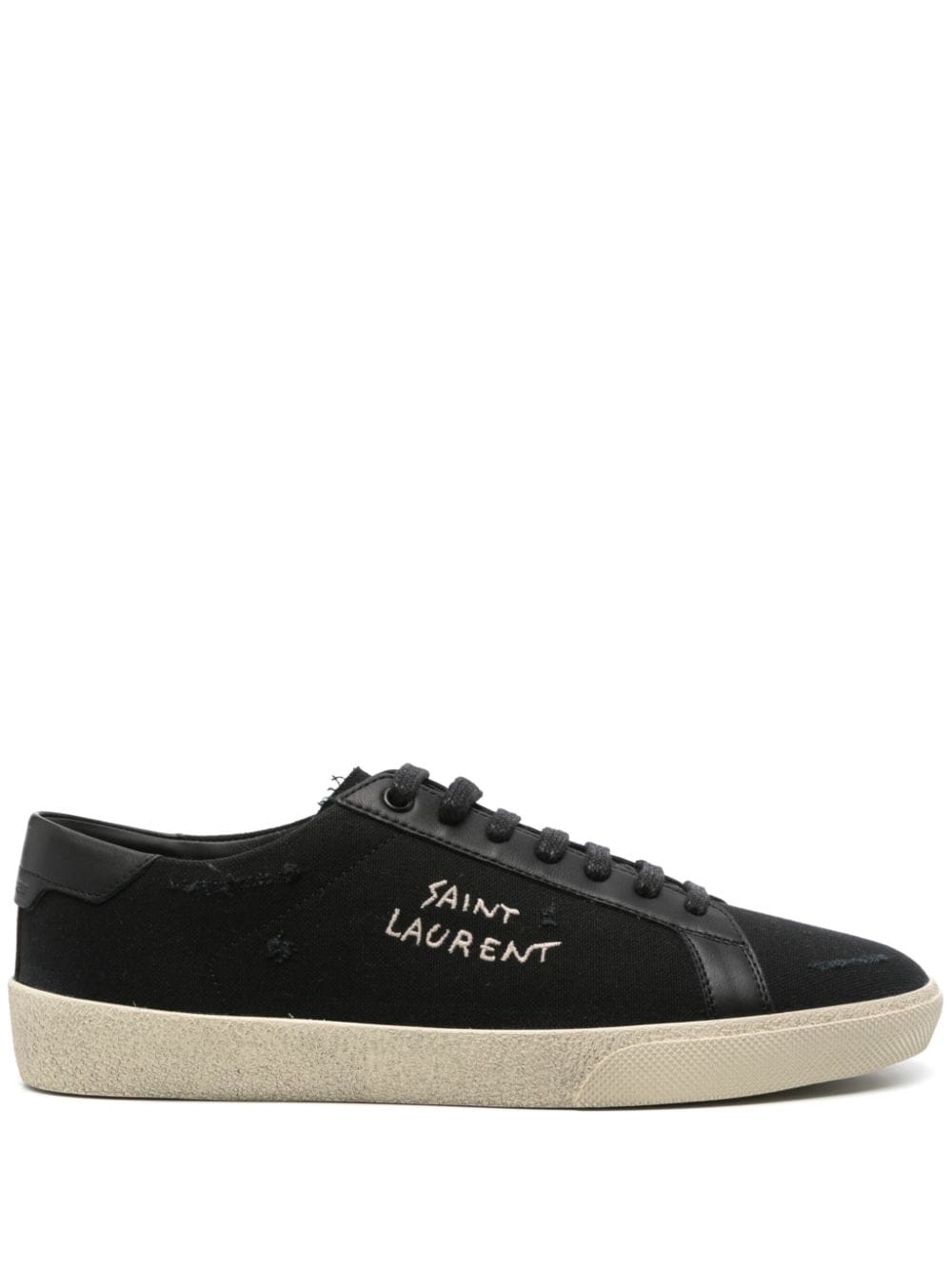 Saint Laurent logo-print low-top sneakers - Black von Saint Laurent