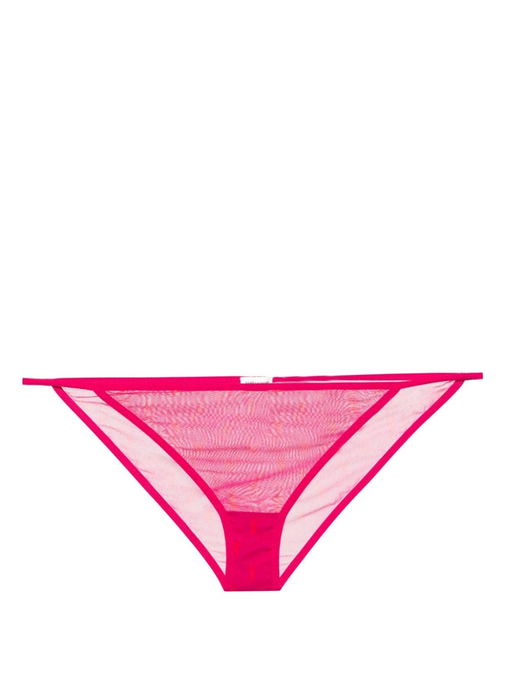 Saint Laurent logo-print tulle briefs - Pink von Saint Laurent