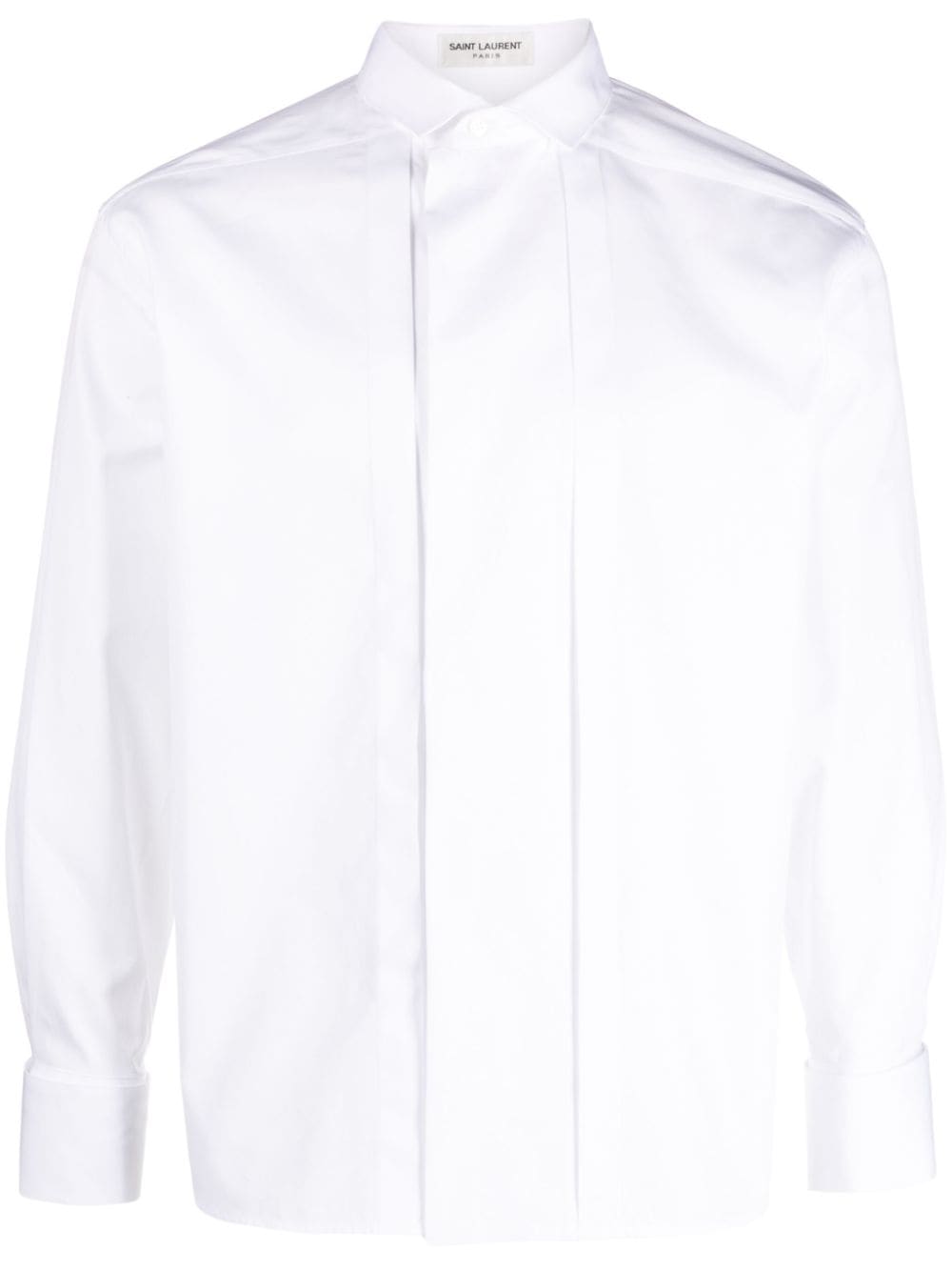 Saint Laurent long-sleeve cotton poplin shirt - White von Saint Laurent