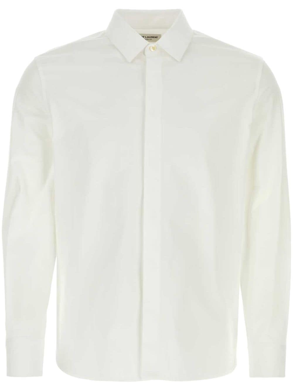 Saint Laurent long-sleeve cotton shirt - White von Saint Laurent