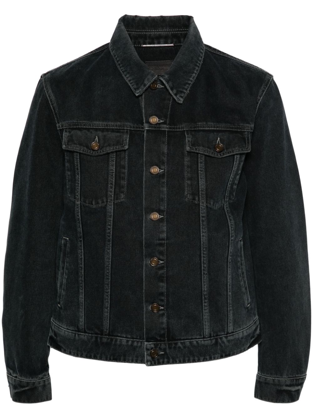 Saint Laurent long-sleeves denim jacket - Black von Saint Laurent