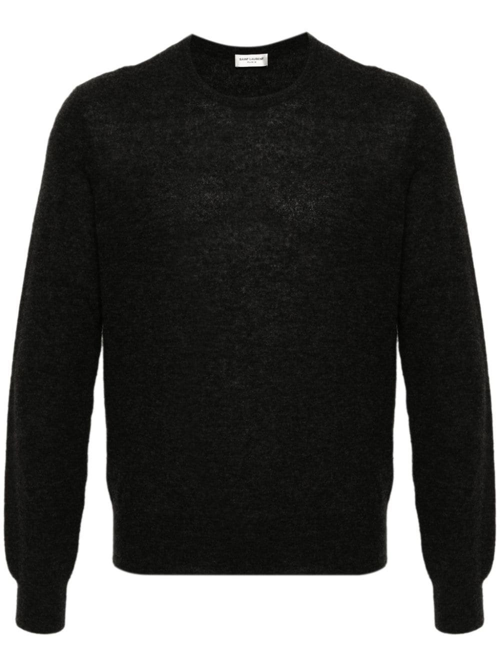 Saint Laurent mélange-effect knitted jumper - Grey von Saint Laurent