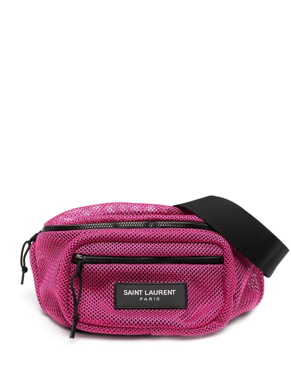 Saint Laurent mesh-panel logo belt bag - Pink von Saint Laurent