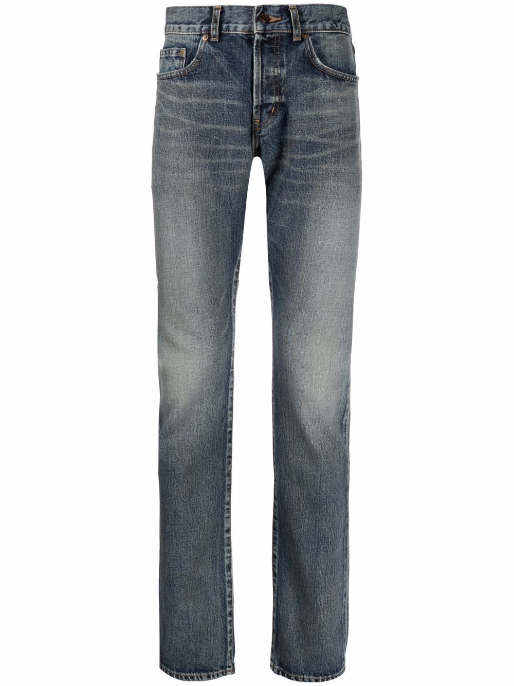 Saint Laurent mid-rise slim-fit jeans - Blue von Saint Laurent