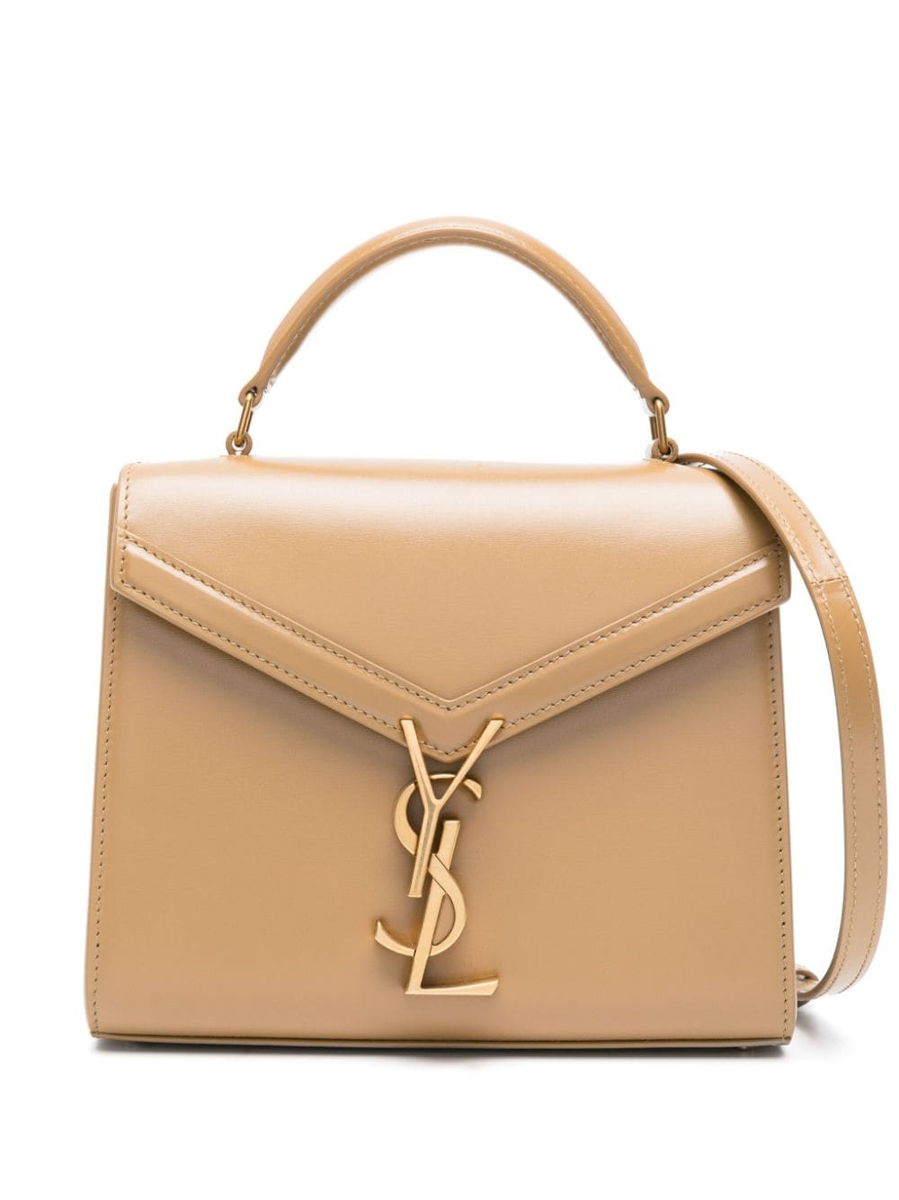 Saint Laurent mini Cassandra leather tote bag - Brown von Saint Laurent