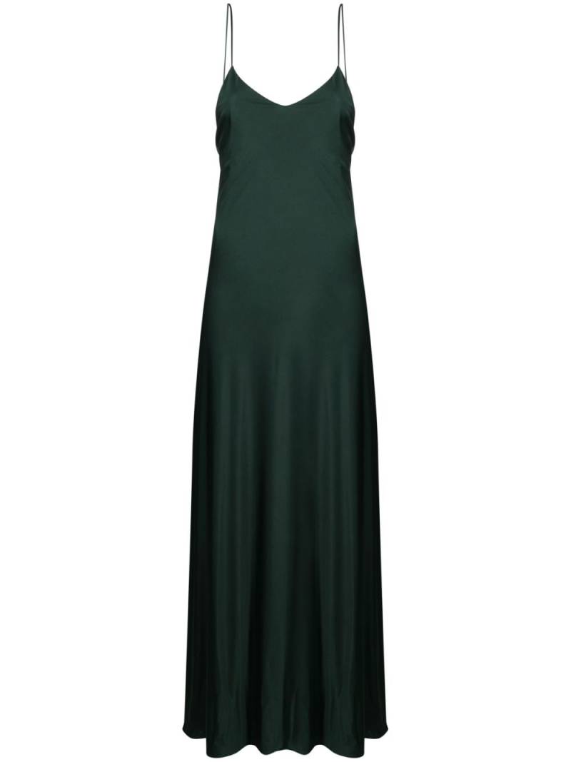 Saint Laurent open-back pleated maxi dress - Green von Saint Laurent