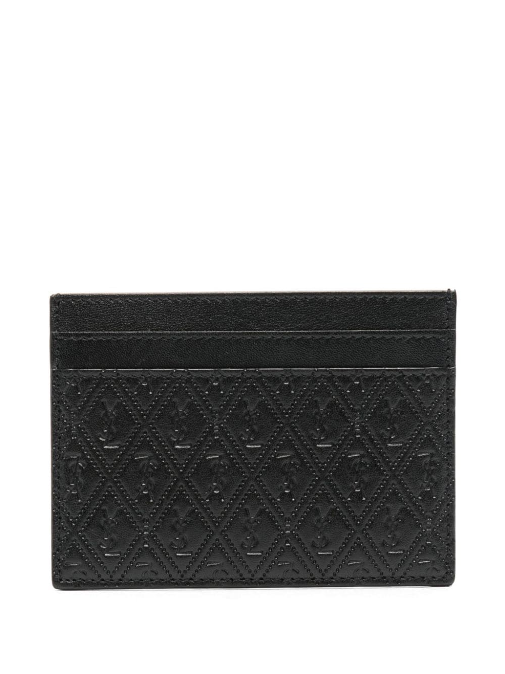 Saint Laurent perforated leather cardholder - Black von Saint Laurent