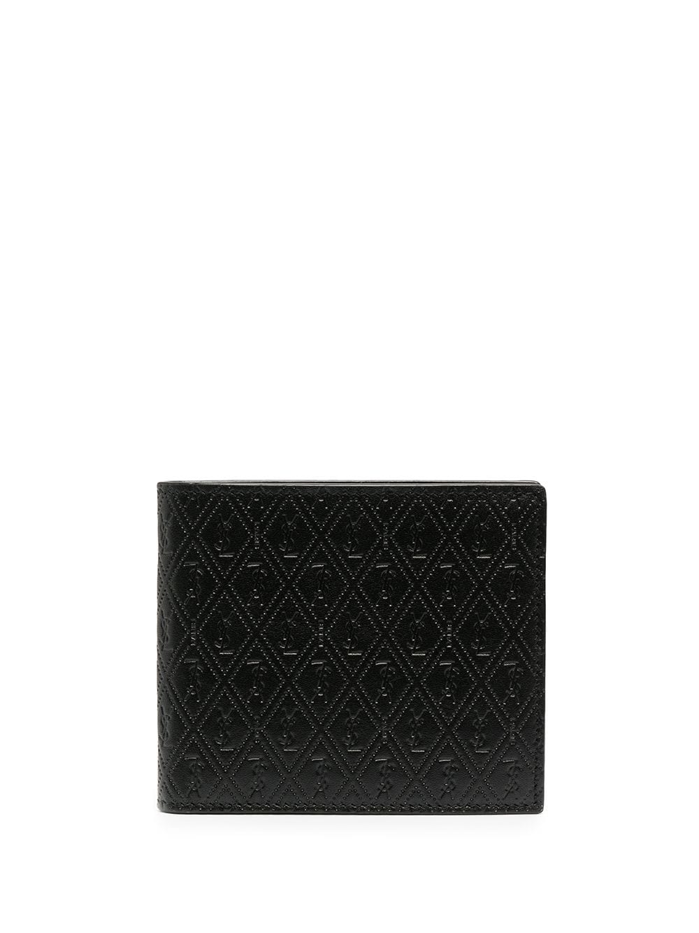 Saint Laurent perforated leather wallet - Black von Saint Laurent
