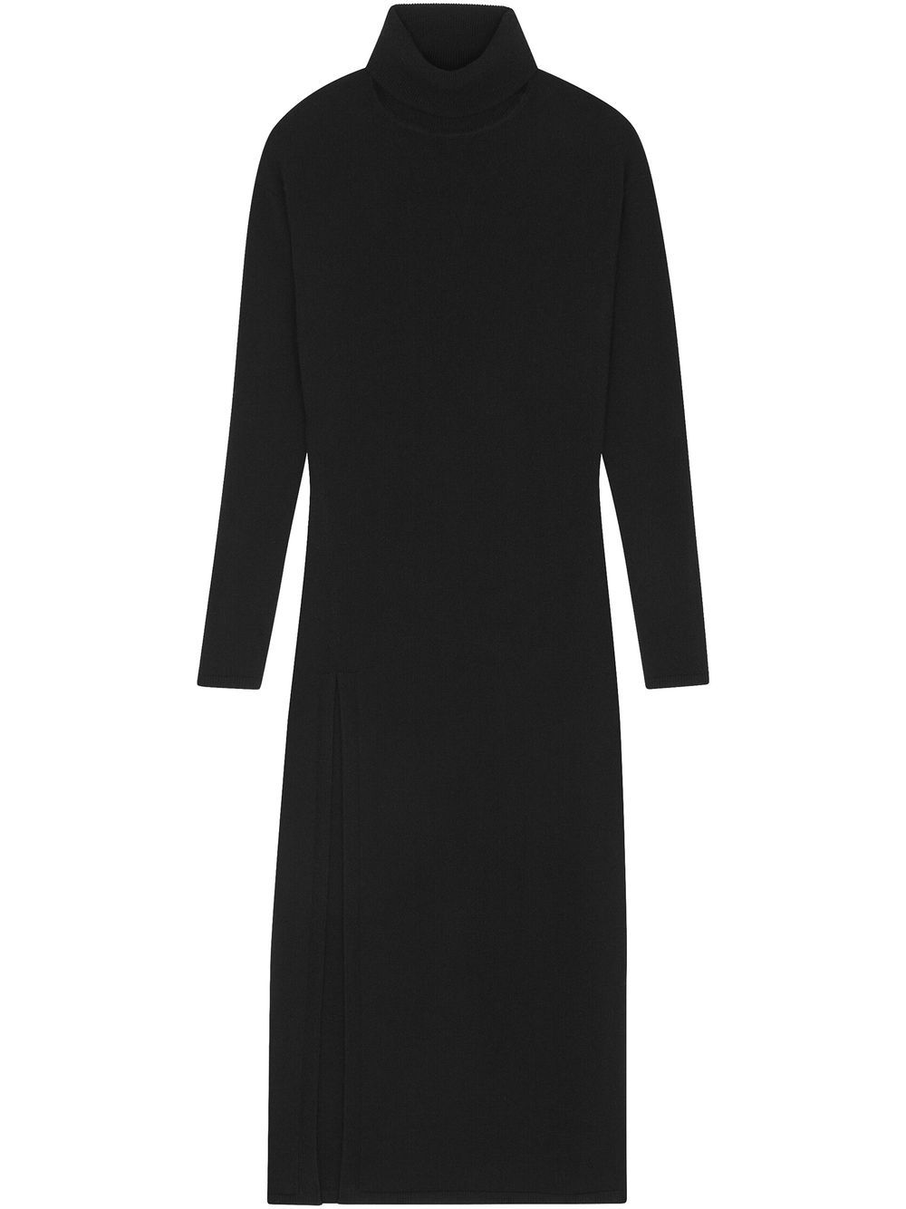 Saint Laurent roll-neck midi dress - Black von Saint Laurent