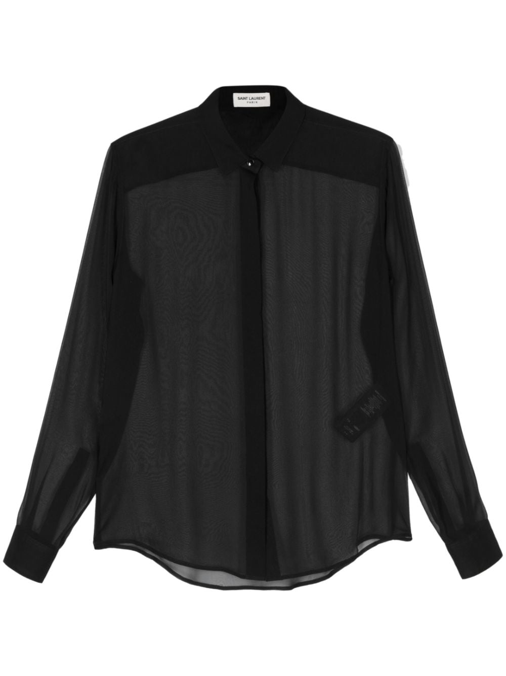 Saint Laurent sheer button front shirt - Black von Saint Laurent