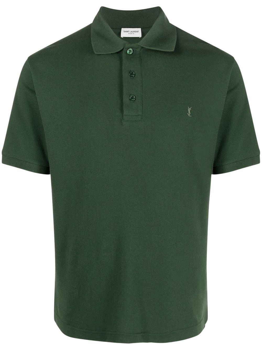 Saint Laurent short-sleeve polo shirt - Green von Saint Laurent