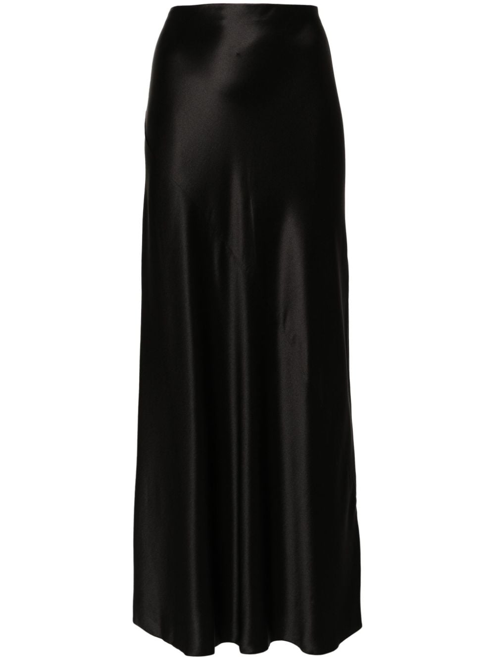 Saint Laurent silk bias-cut maxi skirt - Black von Saint Laurent