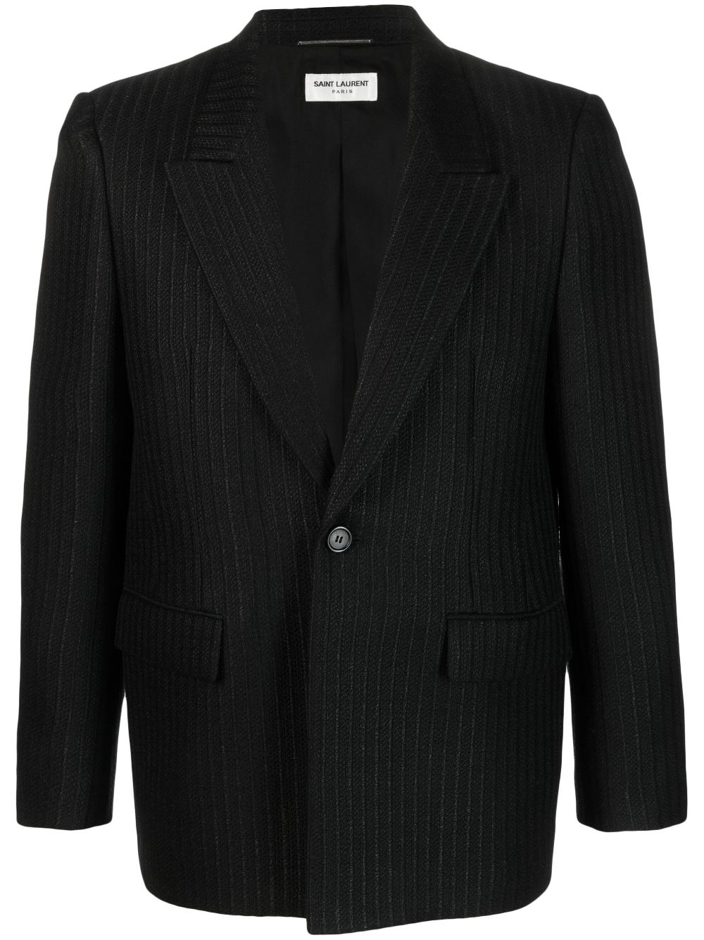 Saint Laurent single-breasted pinstripe blazer - Black von Saint Laurent