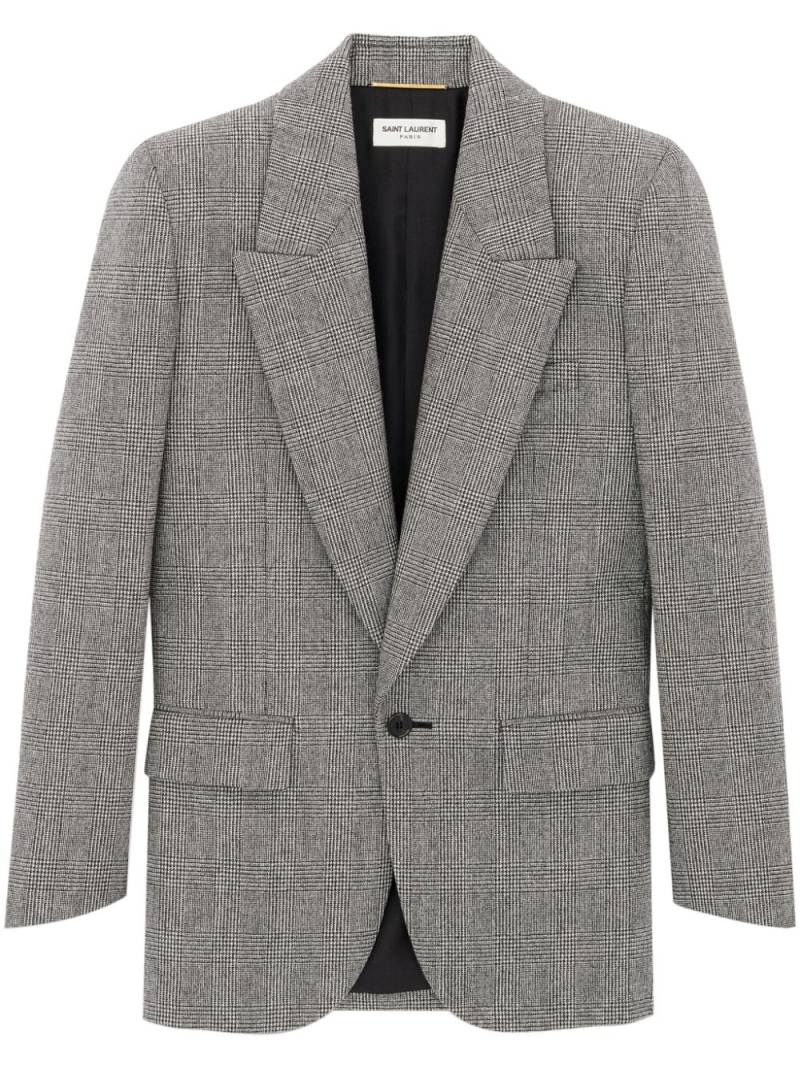 Saint Laurent single-breasted wool blazer - Grey von Saint Laurent
