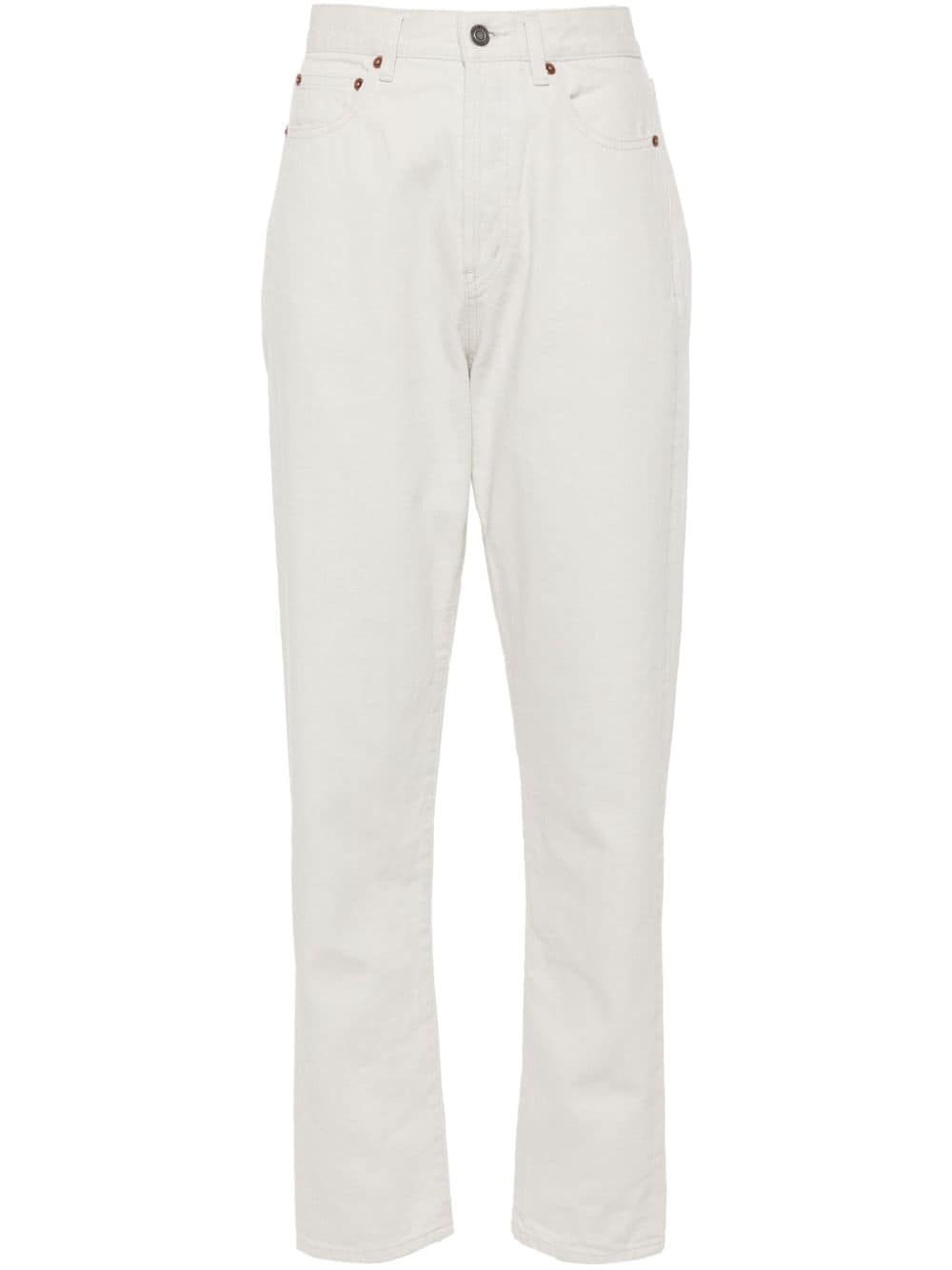 Saint Laurent slim-cut high-rise jeans - White von Saint Laurent