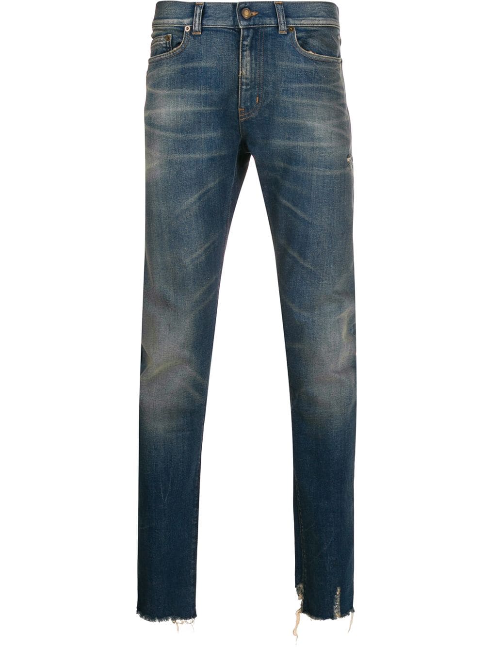Saint Laurent stonewashed straight leg jeans - Blue von Saint Laurent